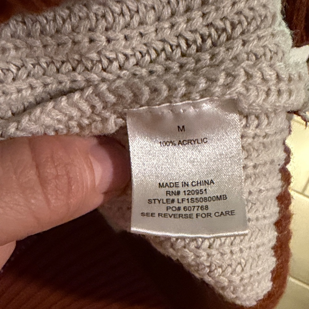 Olive & Oak Women's Colorblock Cardigan - Cream, Brown, Tan you can add a belt - Picture 7 of 8